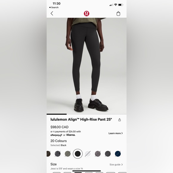 Lululemon align high rise leggings 25’ - Picture 3 of 3